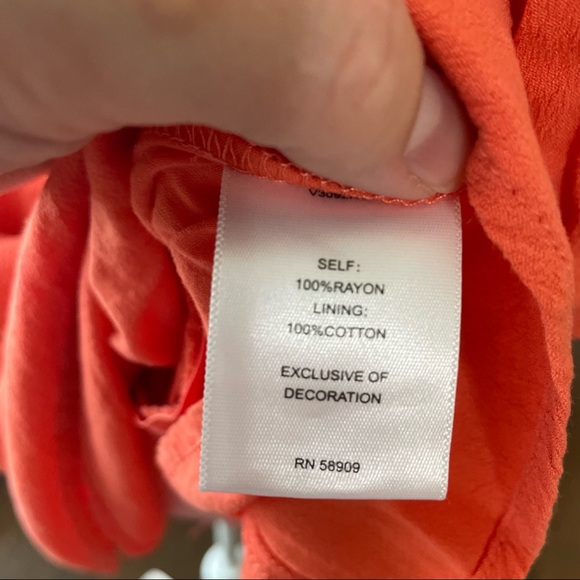 C&V Chelsea & Violet Button Down Coral Dress Size Medium - Picture 13 of 13